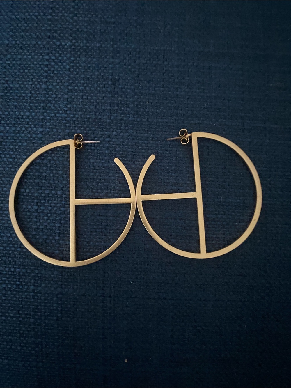 Madewell Gold Geometric Hoop Earrings